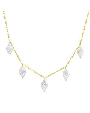 Valero Pearls Sterling Necklace - Metallic