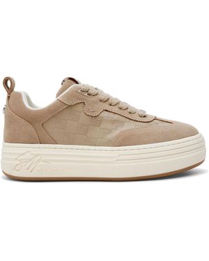 Steve Madden Suede Catapult 275 Trainers - Natural
