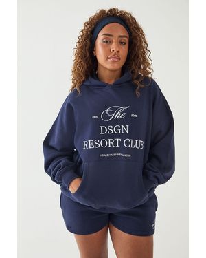 DSGN Studio Resort Club Oversized Hoodie - Blue