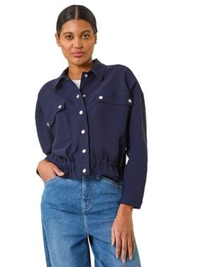 Roman Utility Collared Pocket Jacket - Blue