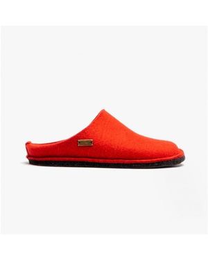 Haflinger Soft Wool Slippers - Red