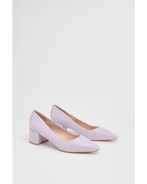 Good for the Sole Rebecca Faux Leather Block Heel Court Shoes - Pink