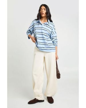 Boohoo Tall Barrel Leg Jogger - Blue