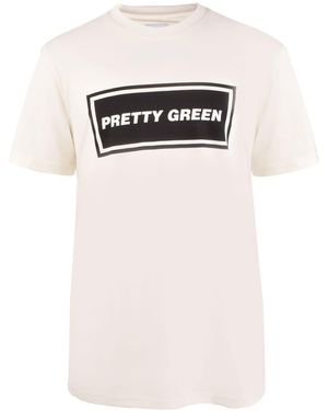 Pretty Green Icon Lettering Regular Fit T-Shirt - Black
