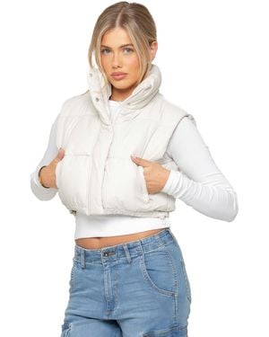 Enzo Water-Repellent Puffer Gilet Jacket - White