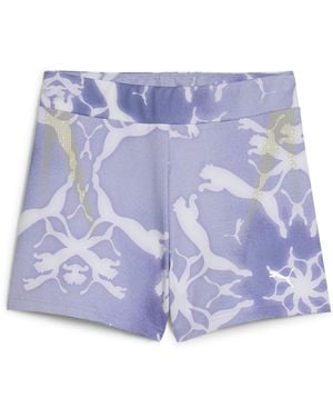 PUMA Dare To All-Over Print 3" Tights - Purple