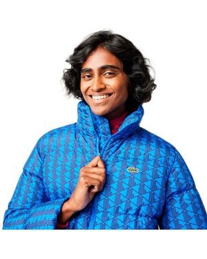 Lacoste Monogrammed Down Jacket - Blue