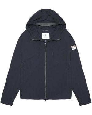 Aquascutum Active Hooded Stretch Windbreaker Jacket - Blue