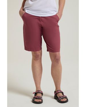 Mountain Warehouse 'Coast' Shorts Sun Protection Stretchy Casual Bottoms Cotton - Red