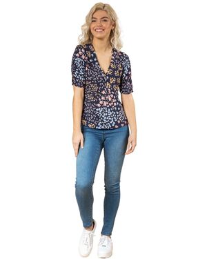 D.u.s.k Ditsy Floral Tea Top - Blue