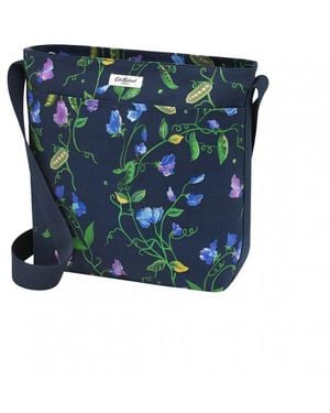 Cath Kidston Sweet Pea Zipped Messenger Bag Cotton - Blue