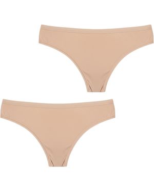 Q En Pack Of 2 Micromodal Bikini Briefs For Q107 - White