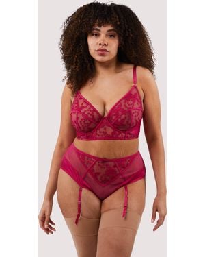 Playful Promises Felicity Hayward X Pp Lyra Longline Embroidery Bra - Red