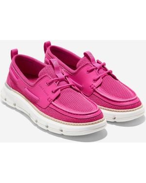 Cole Haan 4.Zerogrand Regatta Nylon Peacock//Optic Loafers - Pink