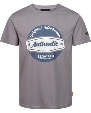 Regatta Original Cotton T-Shirt (Rock Marl) - Grey