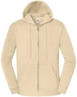 Fruit Of The Loom Iconic Premium Full Zip Hoodie (Desert) - Natural