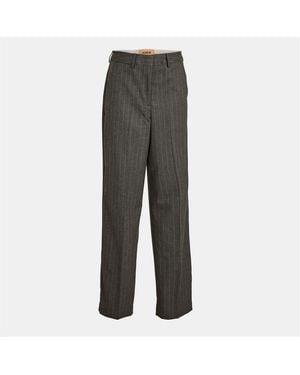 JJXX Brshoody Stripe Patterned Straight Trousers - Grey