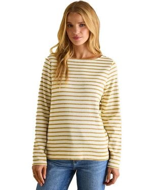 Joules Harbour Cotton Long Sleeved Top - Yellow