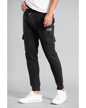 Tokyo Laundry Cotton Blend Cargo-Style Drawstring Joggers - Black