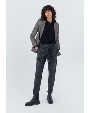 IKKS 7/8 Belted Leather Trouser - Blue