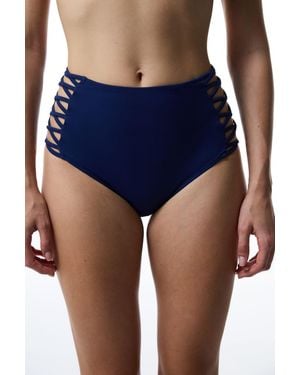 Penti Hoogzwaist Cut-Out Bikini Shorts - Blauw