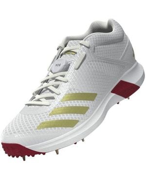 adidas 22Yds 2025 Mid Cricket Spikes Shoes Bowling Boots - Grey