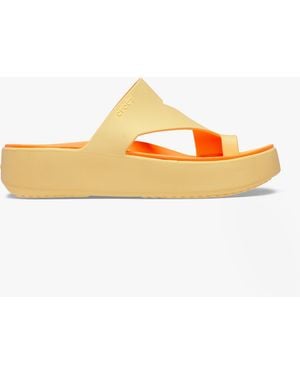Crocs™ 210834-78Z Getaway Platform Toe Loop Sandals Golden Hour - Yellow