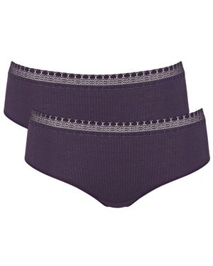 Sloggi Go Ribbed Hipster Briefs 2 Pack - Purple