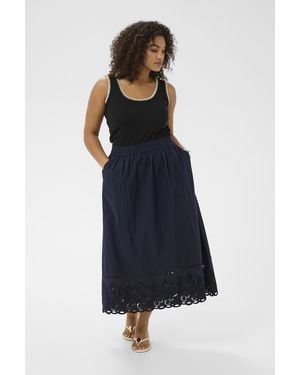 Kaffe Rok Kctrudi Rok A-Shape - Blauw