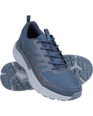Mountain Warehouse 'Switch' Running Shoes With Heel & Toe Bumpers Everyday Trainers Textile - Blue