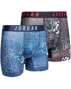Nike Boxer Brief Jordan Flight Stretch Micro Printed Dri-Fit Soft Underwear - Blue