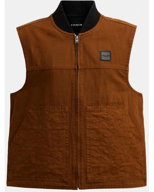 COACH Work Vest - Brown