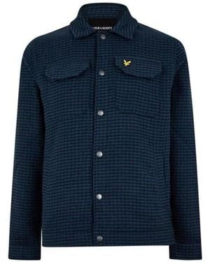 Lyle & Scott Textured Muddy Jacket - Blue