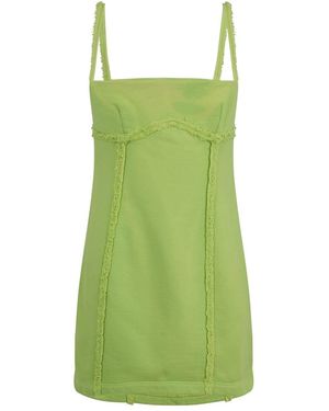 Off-White c/o Virgil Abloh Off Laundry Fleece Mini Dress - Green