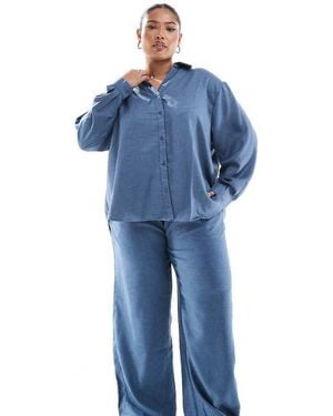 ONLY Elasticated Chambray Trousers Co-Ord - Blue