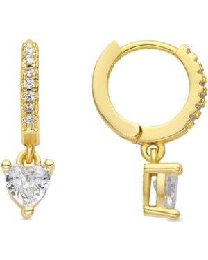 Luxenter Oorbellen Met 18-Karaats Geelgouden Afwerking En Schitterende Zirkonia - Metallic