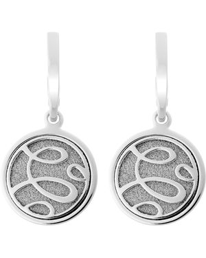 Orphelia Ladies Embellished 'Serena' 925 Sterling Drop Earrings - Grey