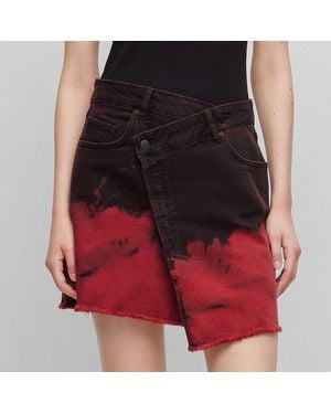 HUGO 's Giowanna Mini Skirt In Black Red - Rood