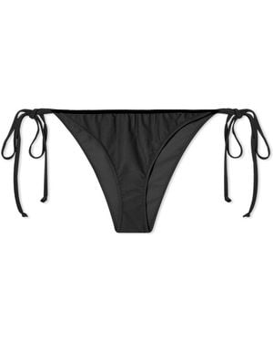 Ganni Graphic String Bikini Briefs - Black