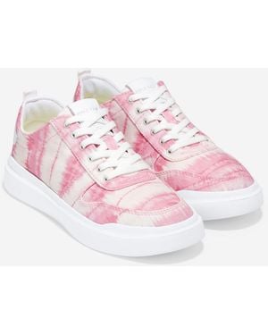Cole Haan Grandpro Rally Canvas 100% Cotton Ikat Print/Optic Trainers - Pink