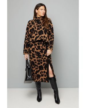 Wallis Print Knitted Skirt - Multicolour