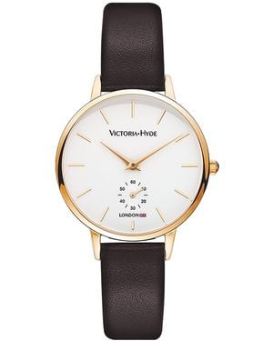 Victoria Hyde London Luxury Watch With Second Hand Design - White