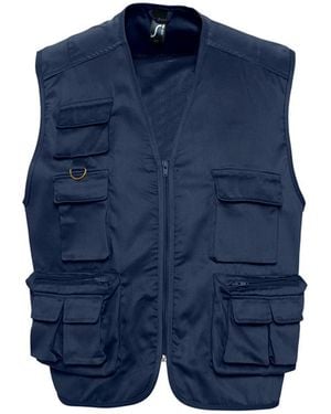 Sol's Wild Full Zip Waistcoat Bodywarmer Jacket - Blue