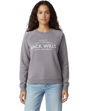 Jack Wills Hunston Grafisch Sweatshirt Met Ronde Hals (Grijze Mergel) - Grijs
