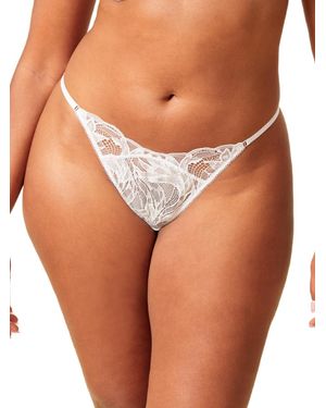 Gossard Lace Soirée Thong - White