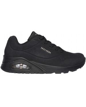 Skechers Ladies Uno Stand On Air Wedge Trainers - Black