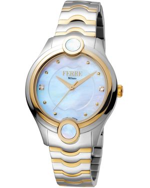 Ferré Fm1L083M0071 Mother Of Pearl Dial Stainless Steel Watch - Blue