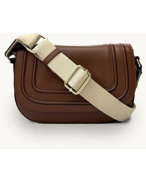 Apatchy London The Mimi Midi Leather Bag - Brown