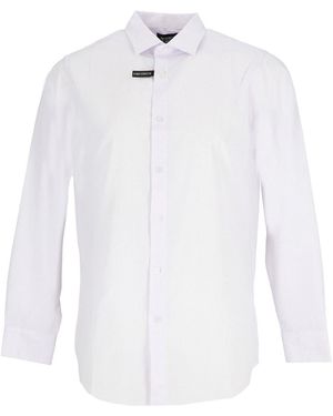Scotch & Soda And Pattern Long Sleeve Shirt Collar - White