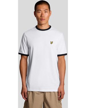 Lyle & Scott Ringer Cotton Crew Neck T-Shirt - White